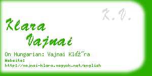 klara vajnai business card